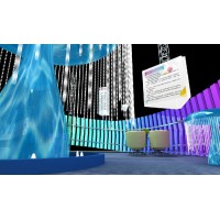 山東展柜定制設計制作加工廠展臺搭建特裝展柜廠護墻板造型墻制作